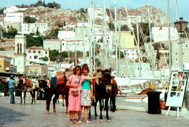 Ydra les mulets au port